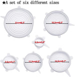 6pck Silicone Food Lids