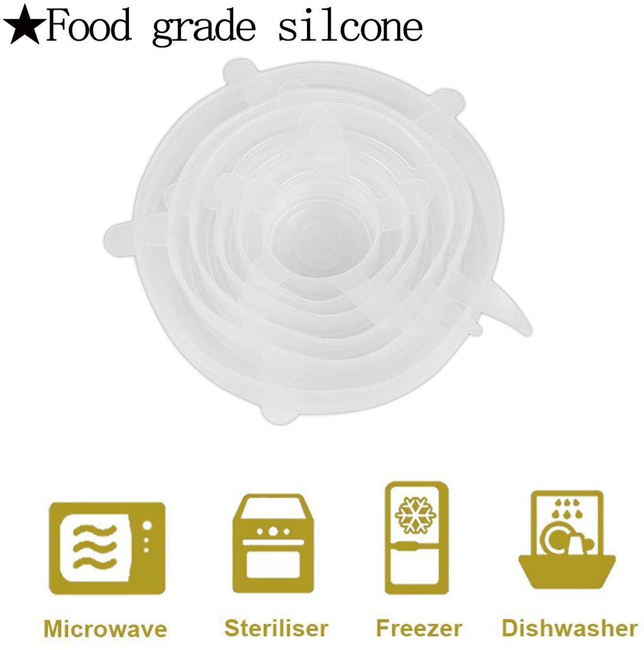 6pck Silicone Food Lids