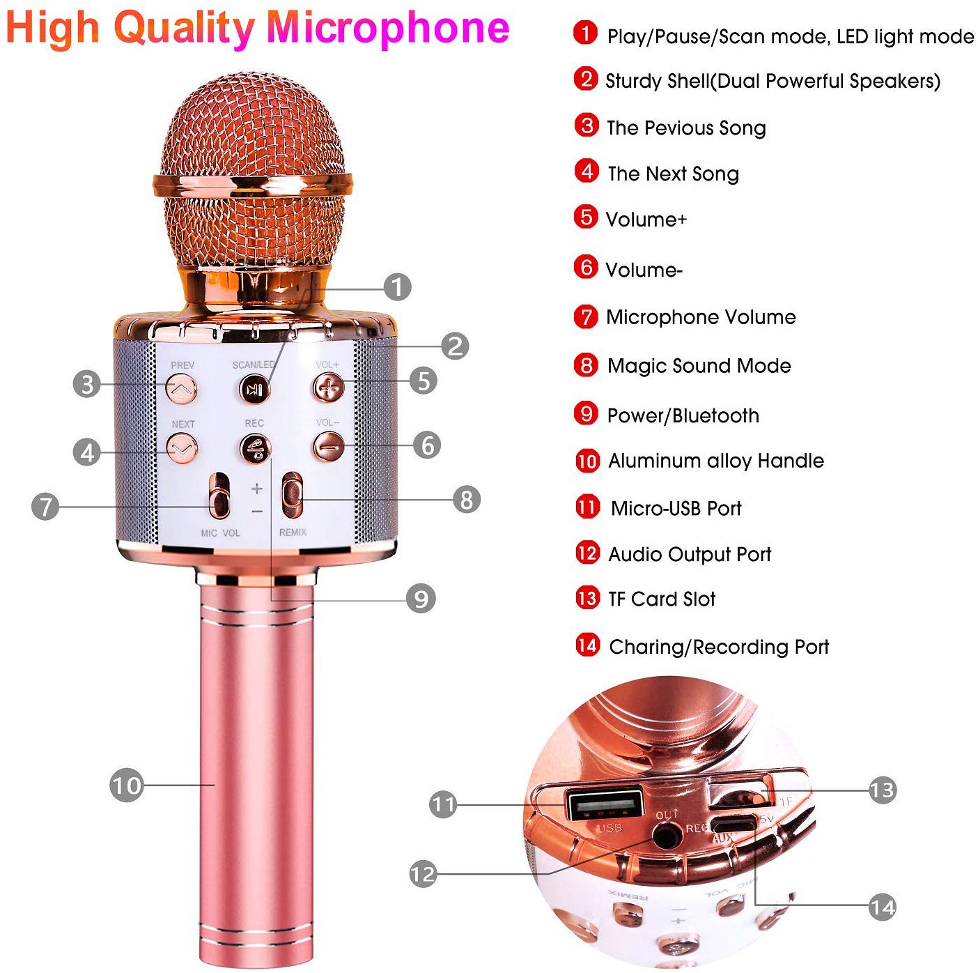 Bluetooth Karaoke Microphone