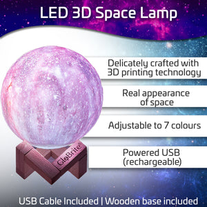 3D LED Space Lamp